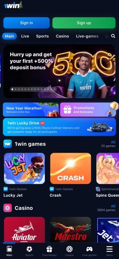 1win main page